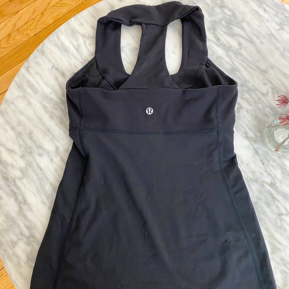 Racer back tank with medium support bra.